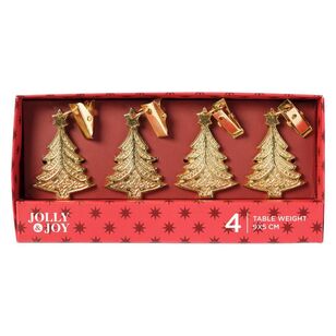 Jolly & Joy Christmas Tree Table Weight 4 Pack Gold