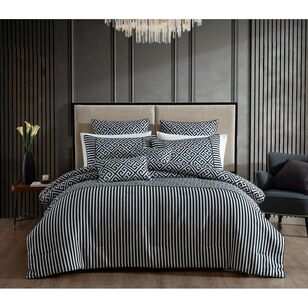 Platinum Medusa 7 Piece Comforter Set Black & Silver