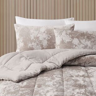 KOO Pearl Velvet Comforter Set Stone