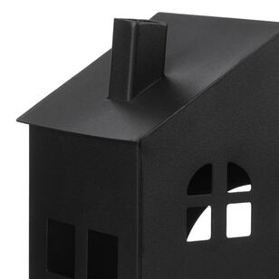 Bouclair Christmas Metal House Candle Holders Black 58 x 8.5 x 18.5 cm