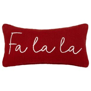 Bouclair Christmas Holly Magic Molly Falala Cushion Red 25 x 51 cm