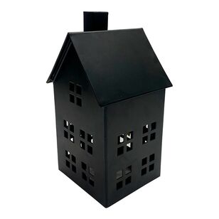 Bouclair Christmas Urban Holiday Medium Metal House Black 13 x 25 cm