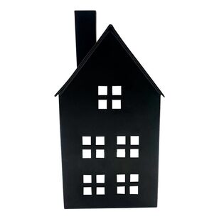 Bouclair Christmas Urban Holiday Medium Metal House Black 13 x 25 cm