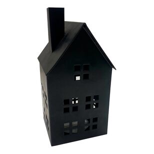 Bouclair Christmas Urban Holiday Medium Metal House Black 13 x 25 cm