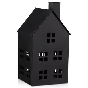 Bouclair Christmas Urban Holiday Medium Metal House Black 13 x 25 cm