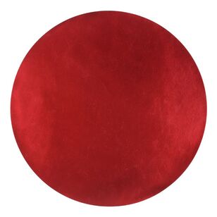 Jolly & Joy Christmas Ruby Shimmer Round Placemat Red 38 cm