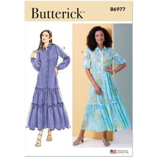 Butterick B6977 Misses' Dress and Sash Pattern White