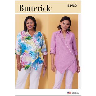 Butterick B6980 Misses' and Women's Shirt Pattern White