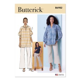 Butterick B6982 Misses' Tunics and Jeans Pattern White 8 - 16