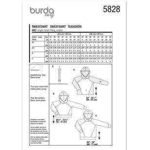 Burda 5828 Misses' Sweater Pattern White 8 - 22