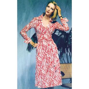 Vogue V2000 Misses' 1970's Wrap Dress Pattern White 16 - 24