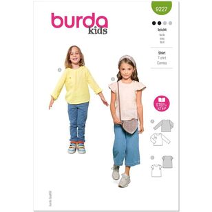 Burda 9227 Children's Shirt Pattern White 4 - 11 years old