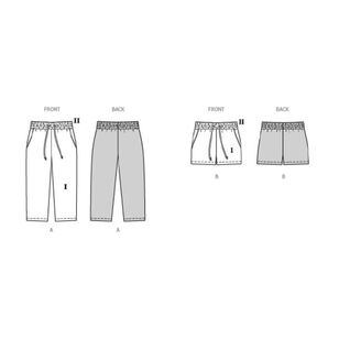 Burda 9228 Children's Pants Pattern White 4 - 11 years old