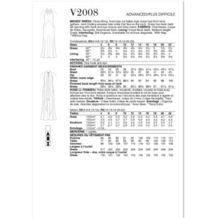 Vogue V2008 Misses' Dress Pattern by Tom & Linda Platt Inc White