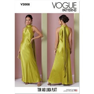Vogue V2008 Misses' Dress Pattern by Tom & Linda Platt Inc White
