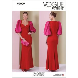 Vogue V2009 Misses' Dress Pattern by Badgley Mischka White