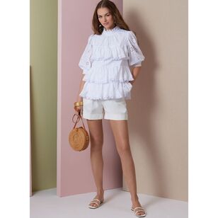 Vogue V2011 Misses' Baby Doll Top Pattern White