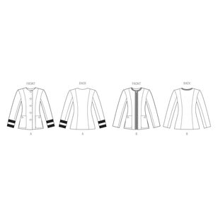 Vogue V2015 Misses' Jackets Pattern White