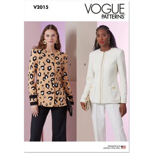 Vogue V2015 Misses' Jackets Pattern White