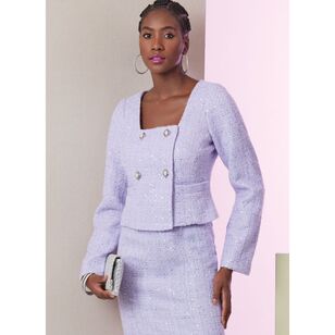 Vogue V2017 Misses' Jacket, Skirt and Pants Pattern White 18 - 26