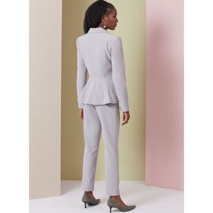 Vogue V2018 Misses' Peplum Jacket, Skirt and Pants Pattern White