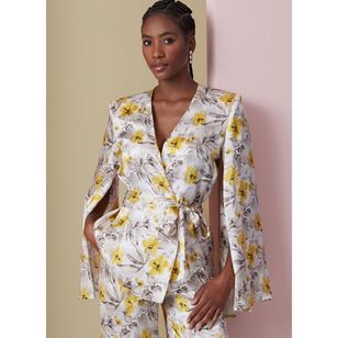 Vogue V2020 Misses' Lounge Top, Robe and Pants Pattern White