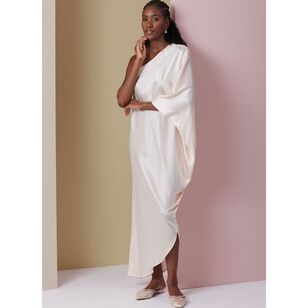 Vogue V2021 Misses' One Shoulder Dress and Pants Pattern White S - XL