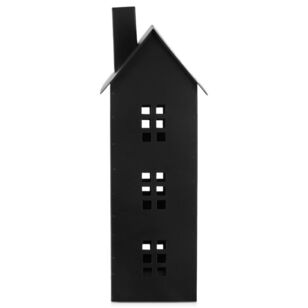 Bouclair Christmas Urban Holiday Tall Metal House Black 12 x 36 cm