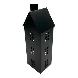 Bouclair Christmas Urban Holiday Tall Metal House Black 12 x 36 cm