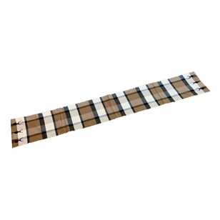 Bouclair Christmas Winter Luxe Plaid Deer Table Runner Brown 33 x 213 cm