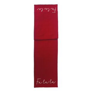 Bouclair Christmas Holly Magic Falala Table Runner Red 33 x 213 cm