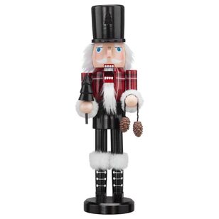 Bouclair Christmas Urban Holiday Plaid Nutcracker Red 35 cm