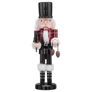 Bouclair Christmas Urban Holiday Plaid Nutcracker Red 35 cm