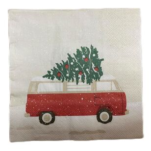 Bouclair Christmas Combi Napkin Red 33 x 33 cm