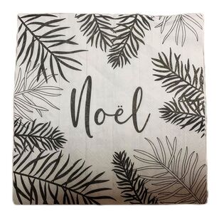 Bouclair Christmas Noel Napkin Grey 33 x 33 cm