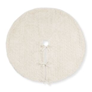 Bouclair Christmas Urban Holiday Faux Fur Tree Skirt White 122 cm