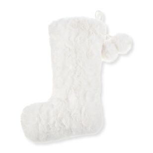 Bouclair Christmas Urban Holiday Fur Stocking White 26.5 x 42 cm