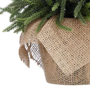 Bouclair Christmas Winter Luxe Medium Burlap Led Christmas Tree Green 22 x 48 cm