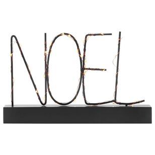 Bouclair Christmas Urban Holiday Metal LED Noel Black 31 x 5 x 18 cm