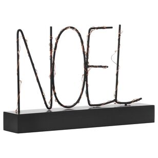 Bouclair Christmas Urban Holiday Metal LED Noel Black 31 x 5 x 18 cm