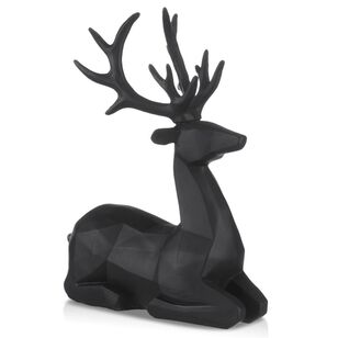 Bouclair Christmas Urban Holiday Lying Deer Black 17 x 9 x 21 cm