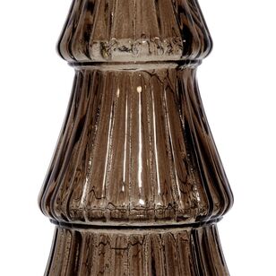 Bouclair Christmas Glass Ribbed Tree  Brown 9 x 9 x 22 cm