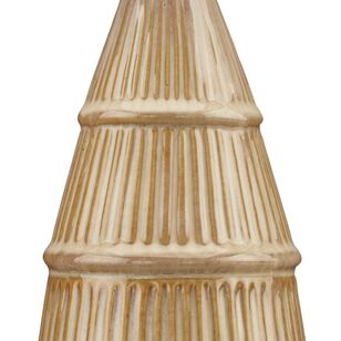 Bouclair Christmas Ceramic Ribbed Tree Natural 10 x 10 x 17 cm