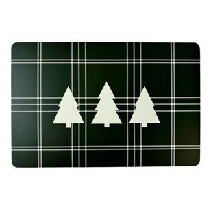 Bouclair Christmas Urban Holiday Tree Placemat 4 Piece Set Green 30 x 45 cm