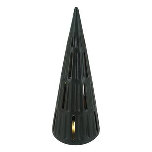 Bouclair Christmas Black Ceramic LED Slit Tree Black 9 x 9 x 23 cm