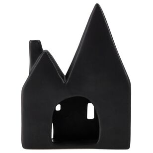 Bouclair Christmas Double Ceramic House Black 11 x 5 x 15 cm