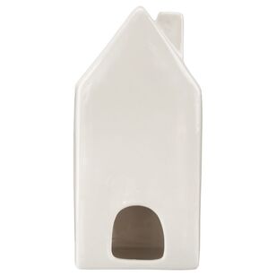 Bouclair Christmas Ceramic Glazed Long House White 11 x 24 cm