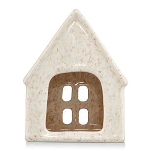 Bouclair Christmas Winter Luxe Speckled Ceramic House Natural 20 cm