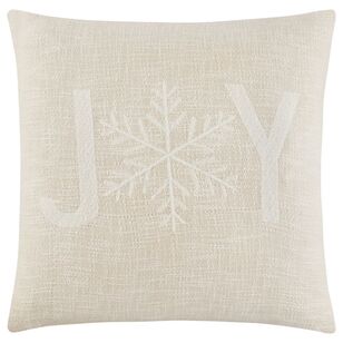 Bouclair Christmas Joy Snowflake Encino Cushion Natural 48 x 48 cm