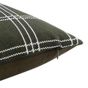 Bouclair Christmas Fia Plaid Cushion Green 48 x 48 cm